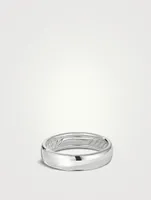 Dy Classic Band Ring 18k White Gold