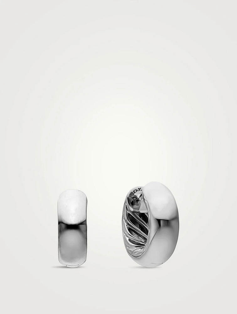 Dy Mercer® Micro Hoop Earrings In Sterling Silver, 13.4mm