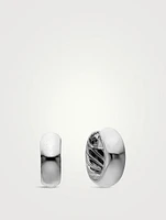 Dy Mercer® Micro Hoop Earrings In Sterling Silver, 13.4mm