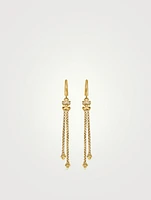 Zig Zag Stax™ Chain Drop Earrings In 18k Yellow Gold With Diamonds, 66mm