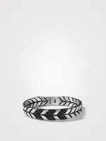 Chevron Woven Bracelet Black Titanium