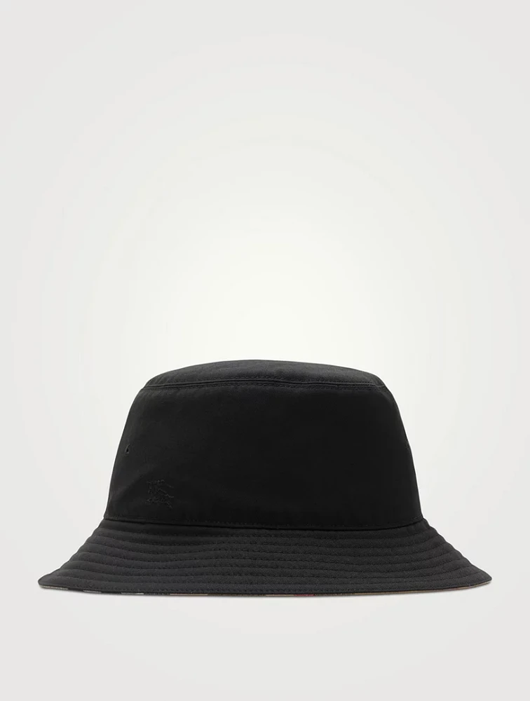 Reversible Cotton Blend Bucket Hat