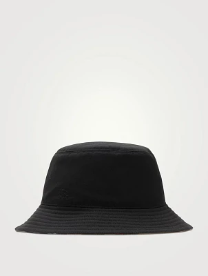 Reversible Cotton Blend Bucket Hat