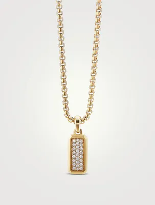 Streamline® Amulet In 18k Yellow Gold With Pavé Diamonds