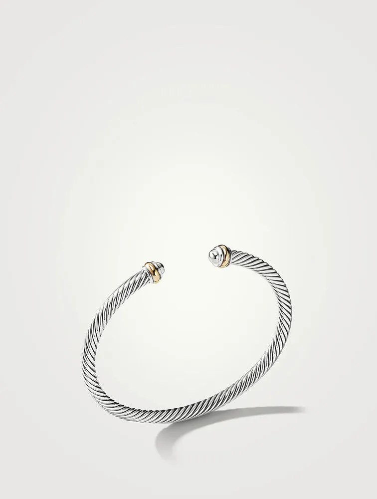 Cable Classics Bracelet Sterling Silver With 18k Yellow Gold