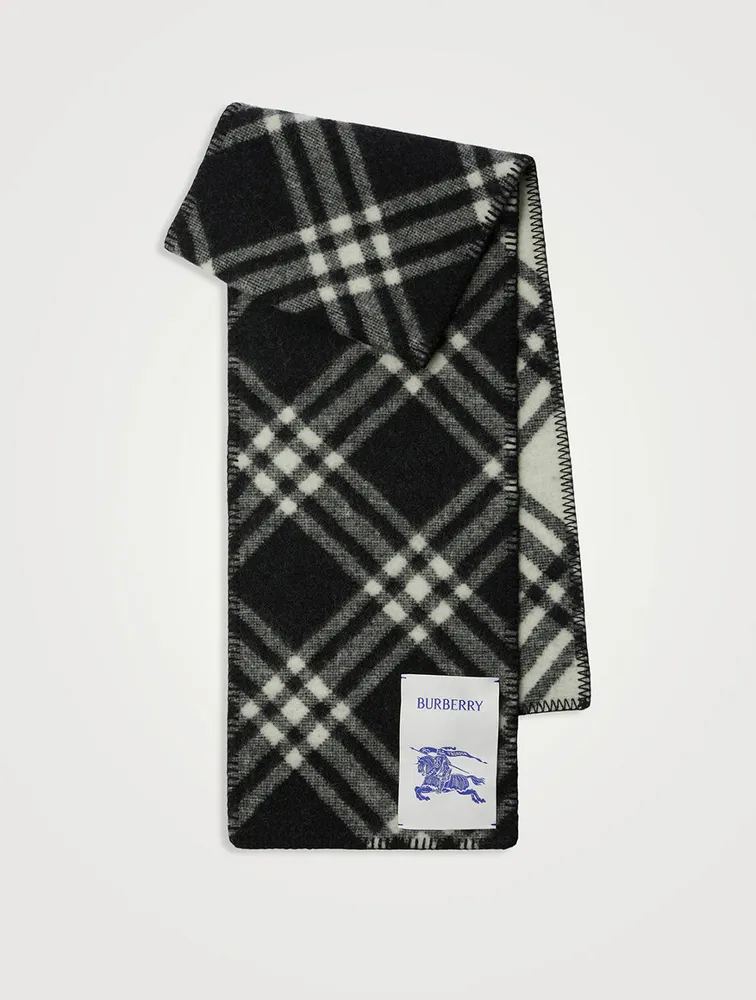 Check Wool Scarf