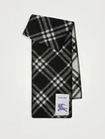 Check Wool Scarf