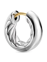 Dy Mercer® Micro Hoop Earrings In Sterling Silver, 13.4mm