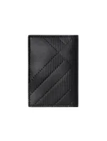 Embossed Check Folding Card Case