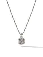 Albion® Pendant In Sterling Silver With Champagne Citrine, Pavé Diamonds And 18k Yellow Gold