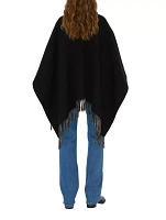 Check Wool Reversible Cape
