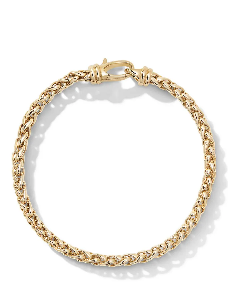 Wheat Chain Bracelet 18k Yellow Gold