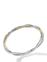 Petite Infinity Bracelet Sterling Silver With 14k Yellow Gold