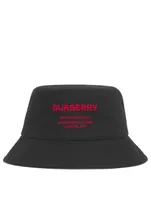 Horseferry Motif Cotton Bucket Hat