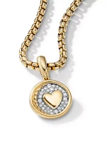 Sy Heart Amulet In 18k Yellow Gold With Pavé Diamonds