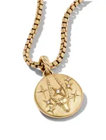 Capricorn Amulet In 18k Yellow Gold With Diamonds