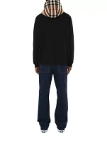 Check Hood Cotton Zip Hoodie