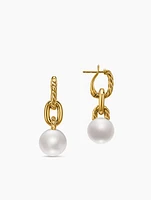 Dy Madison® Pearl Drop Earrings In 18k Yellow Gold, 32mm