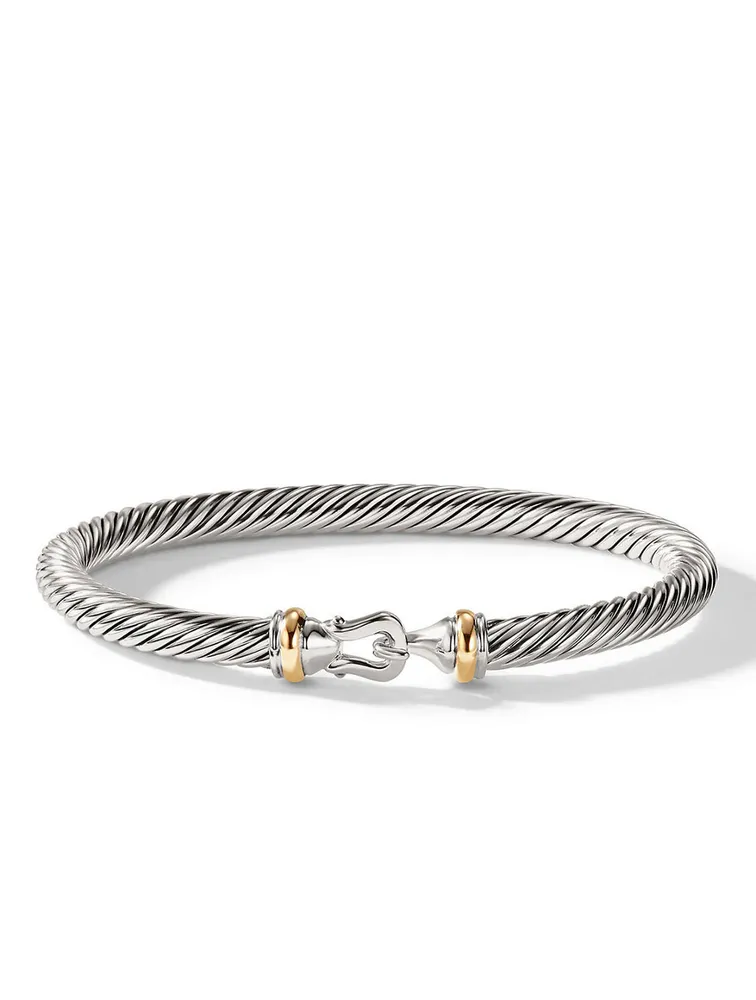 Buckle Bracelet Sterling Silver With 18k Yellow Gold