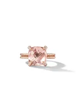 Chatelaine® Ring 18k Rose Gold With Morganite And Pavé Diamonds