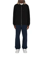Check Hood Cotton Zip Hoodie