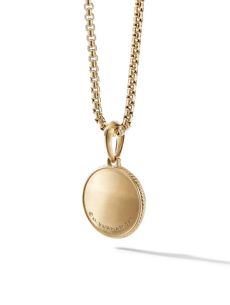 Maritime® Compass Amulet In 18k Yellow Gold With Center Diamond