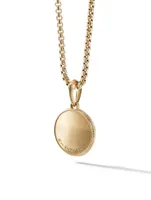 Maritime® Compass Amulet In 18k Yellow Gold With Center Diamond