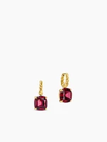 Marbella™ Drop Earrings In 18k Yellow Gold With Rhodolite Garnet, 25mm