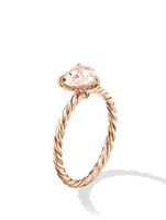 Chatelaine® Heart Ring 18k Rose Gold With Morganite