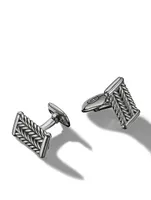 Chevron Cufflinks In Sterling Silver
