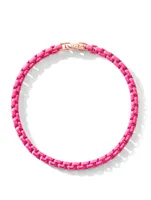 Dy Bel Aire Chain Bracelet Hot Pink With 14k Rose Gold Accent
