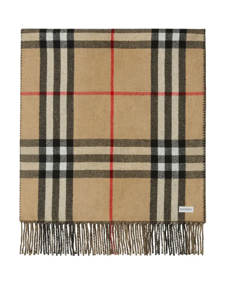 EKD Cashmere Reversible Scarf in Stone | Burberry® Official