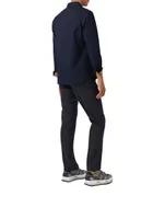 Slim Fit Monogram Motif Stretch Cotton Poplin Shirt