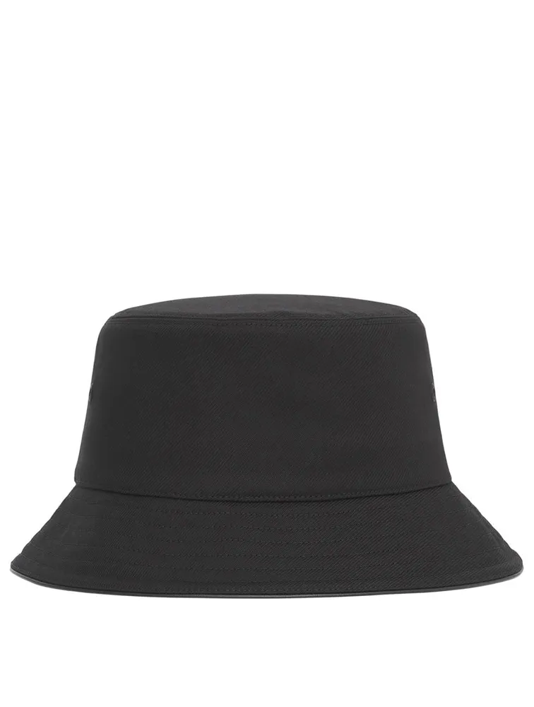 Horseferry Motif Cotton Bucket Hat