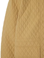 Check Hood Quilted Nylon Jacket