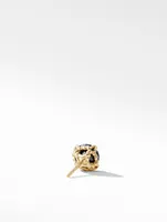 Stud Earring In 18k Yellow Gold With Black Diamond