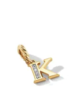 Pavé K Initial Pendant In 18k Yellow Gold With Diamonds