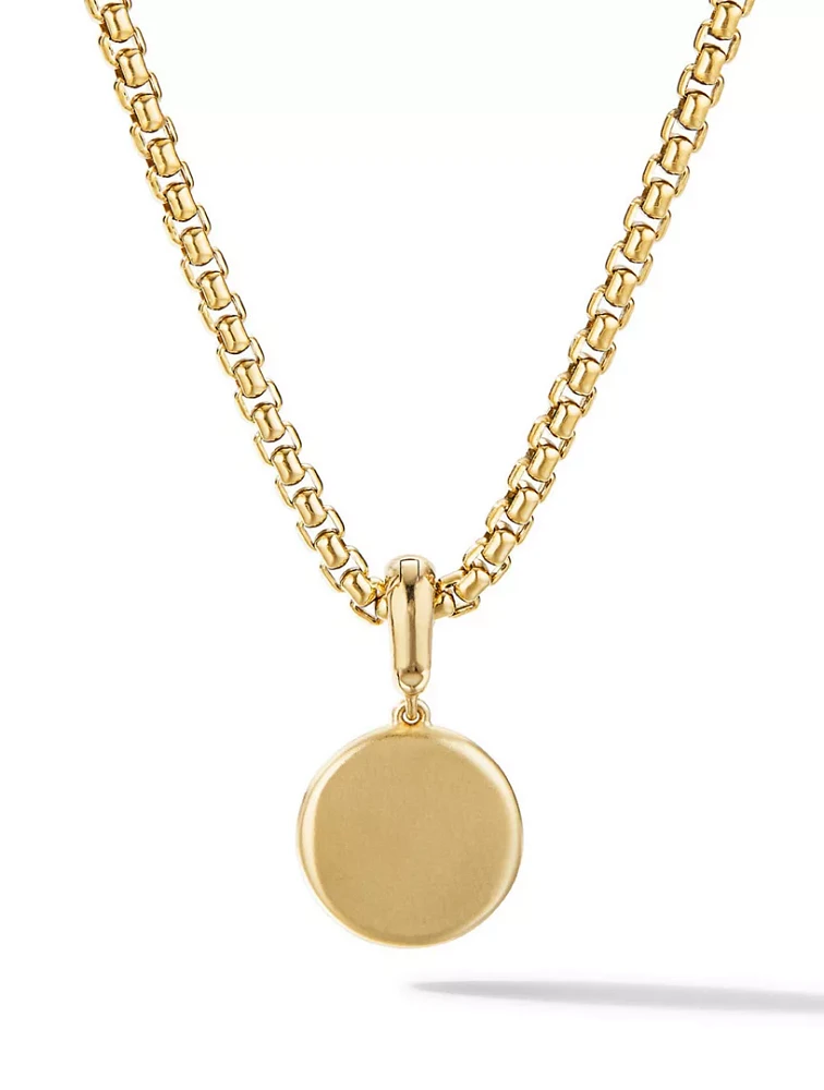 Sy Heart Amulet In 18k Yellow Gold With Pavé Diamonds
