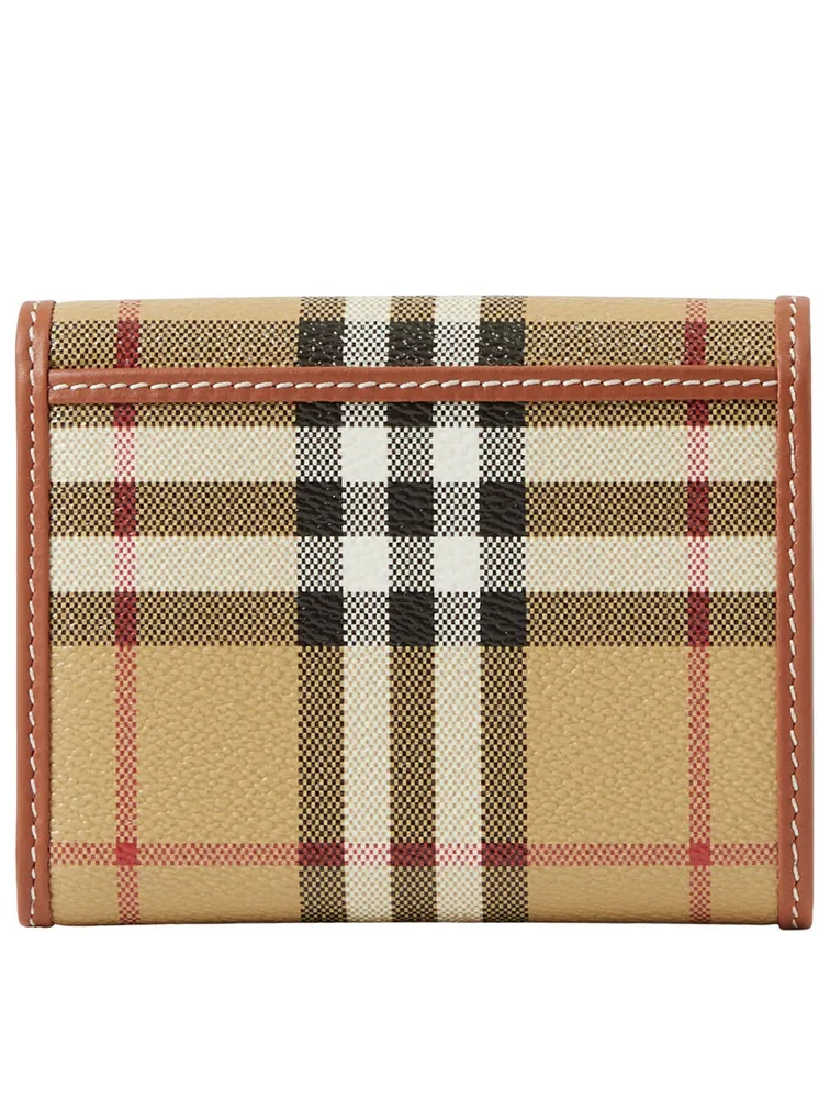 Small Check Folding Wallet