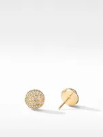 Cable Collectibles® Stud Earrings In 18k Yellow Gold With Pavé Diamonds