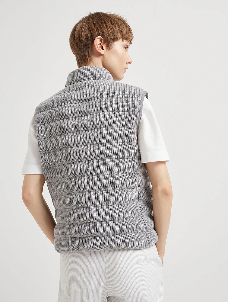 Down Vest With Monili