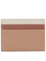 Tri-tone Grainy Leather Tb Card Case