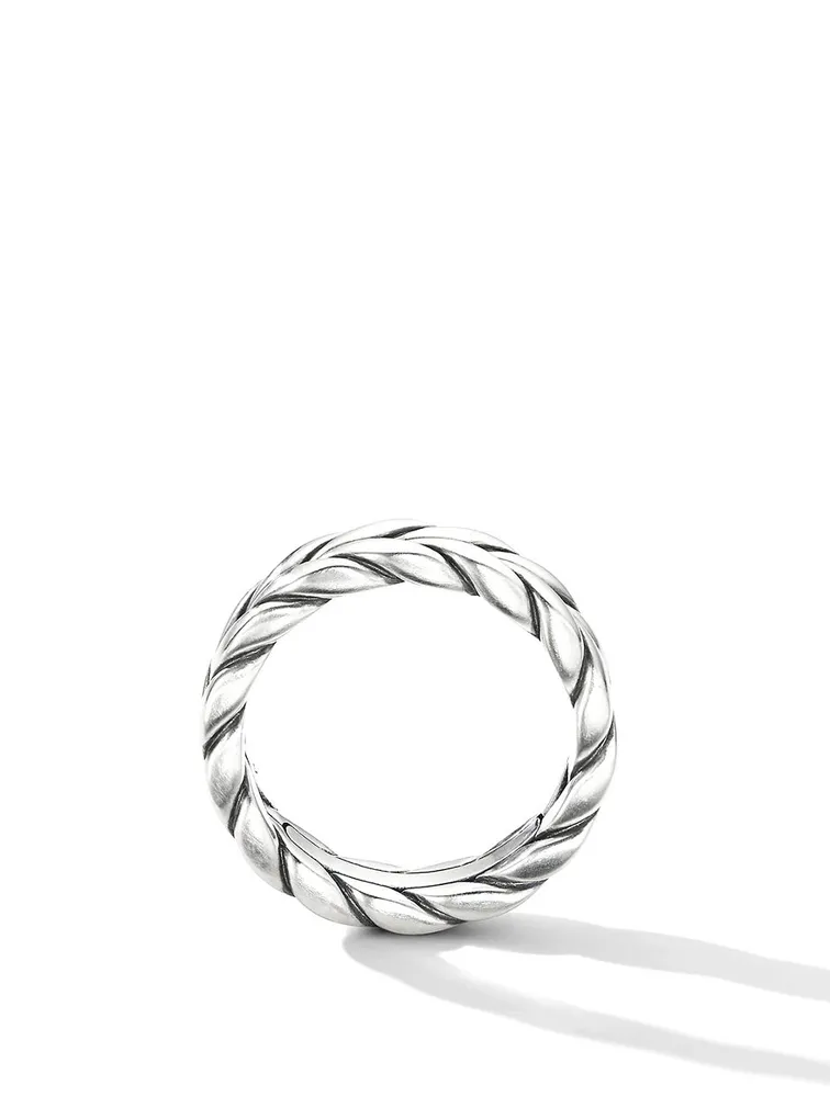 Chevron Band Ring Sterling Silver