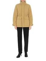 Check Hood Quilted Nylon Jacket