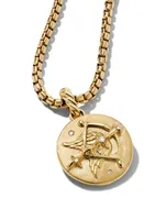 Sagittarius Amulet In 18k Yellow Gold With Diamonds