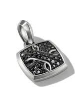 Armory® Amulet In Sterling Silver With Pavé Black Diamonds