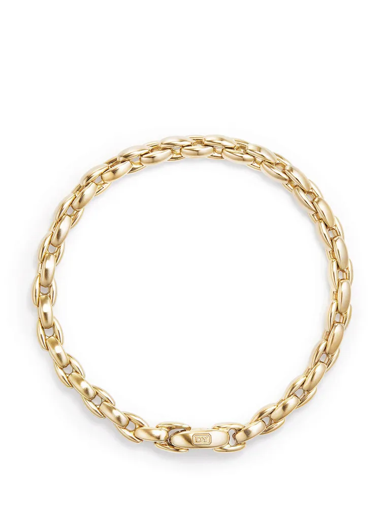 Elongated Box Chain Bracelet 18k Yellow Gold