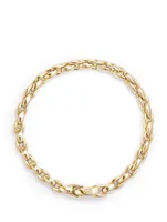 Elongated Box Chain Bracelet 18k Yellow Gold