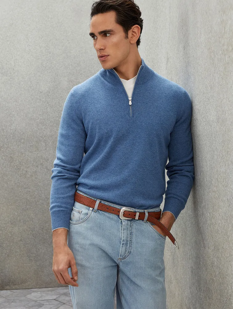 Cashmere Turtleneck With Zipper