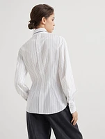 Striped Poplin Shirt